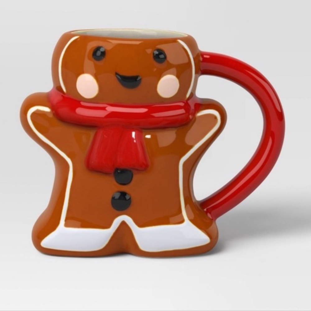 WONDERSHOP NWT Christmas stoneware gingerbread figural mug -16oz